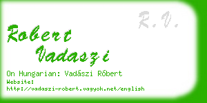 robert vadaszi business card