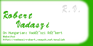 robert vadaszi business card